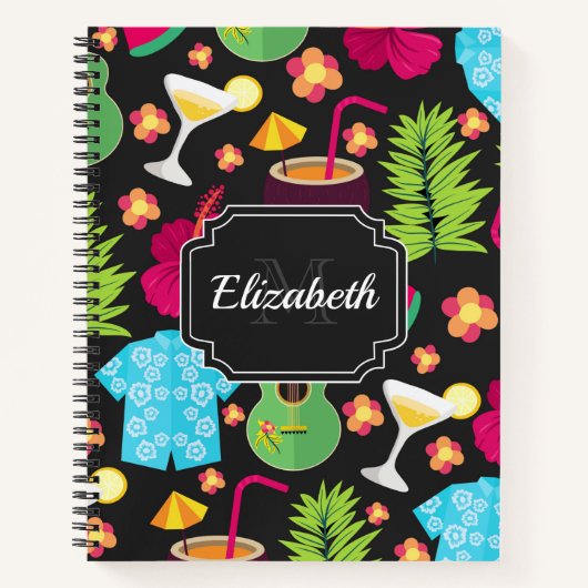 Carnet Motif d'été Hawaii (Devant)