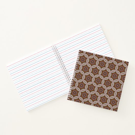 Carnet Motif d'étoile géométrique complexe dans des tons (Intérieur)