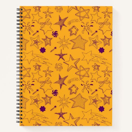 Carnet Motif d'étoiles (Devant)