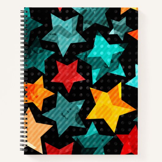Carnet Motif d'étoiles (Devant)