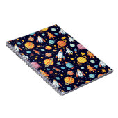 Carnet Motif d'exploration spatiale coloré (Côté Droit)
