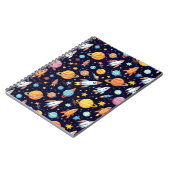 Carnet Motif d'exploration spatiale coloré (Côté gauche)