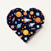 Carnet Motif d'exploration spatiale coloré (Dos)