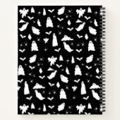 Carnet Motif d'Halloween, chauves-souris et araignées (Dos)