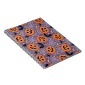 Carnet Motif d'Halloween violet Jack-O-lanterne (Côté Droit)