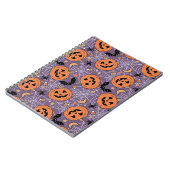 Carnet Motif d'Halloween violet Jack-O-lanterne (Côté gauche)