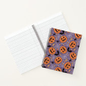 Carnet Motif d'Halloween violet Jack-O-lanterne (Intérieur)