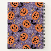 Carnet Motif d'Halloween violet Jack-O-lanterne (Dos)