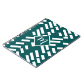 Carnet Motif diagonal minimaliste, Monogramme (Côté gauche)