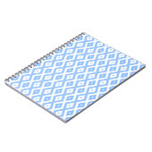 Carnet Motif diamant bleu et blanc (Côté gauche)