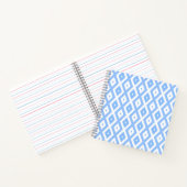 Carnet Motif diamant bleu et blanc (Intérieur)