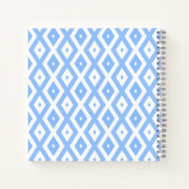 Carnet Motif diamant bleu et blanc (Dos)