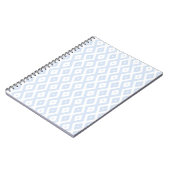 Carnet Motif diamant bleu pâle et blanc (Côté gauche)