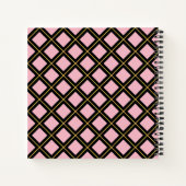Carnet Motif diamant doré et noir (Dos)