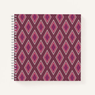Carnet Motif diamant géométrique élégant en violet