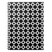 Carnet Motif Diamant noir et blanc (Devant)