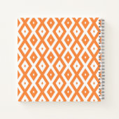 Carnet Motif diamant orange et blanc (Dos)