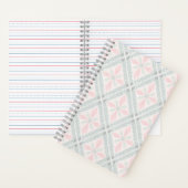 Carnet Motif diamant pastel vert et rose (À l'intérieur)