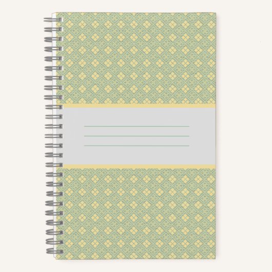 Carnet Motif diamant sarcelle (Recto)