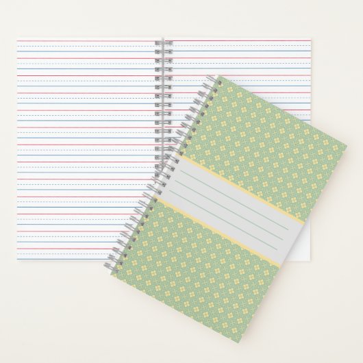 Carnet Motif Diamant Sarcelle (À l'intérieur)