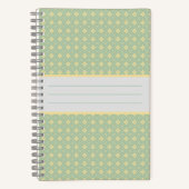 Carnet Motif Diamant Sarcelle (Recto)