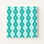 Carnet Motif diamant turquoise (Dos)