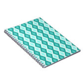 Carnet Motif diamant turquoise (Côté Droit)