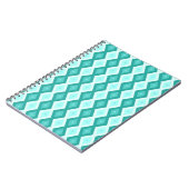 Carnet Motif diamant turquoise (Côté gauche)