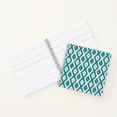 Carnet motif diamant turquoise et blanc (Intérieur)