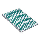 Carnet motif diamant turquoise et blanc (Côté Droit)