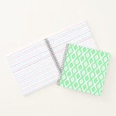 Carnet Motif diamant vert et blanc (Intérieur)