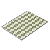 Carnet Motif diamant vert olive (Côté gauche)