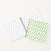 Carnet Motif diamant vert pâle et blanc (Intérieur)