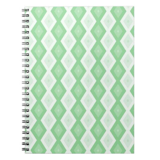 Carnet Motif diamant vert pomme (Devant)