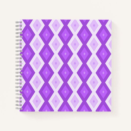 Carnet Motif diamant violet clair (Devant)