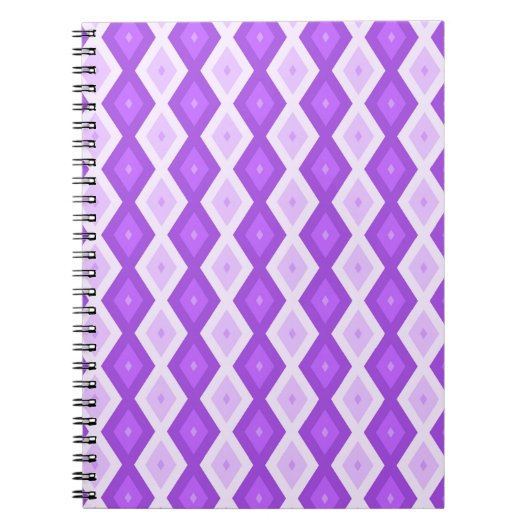 Carnet Motif diamant violet clair (Devant)
