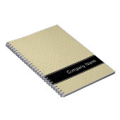Carnet Motif Diamants Beige Personnalisé (Côté Droit)