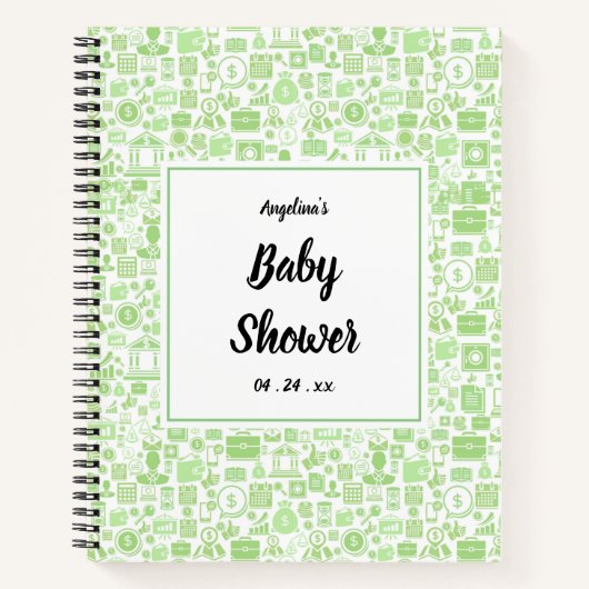 Carnet Motif d'icône économique (Devant)