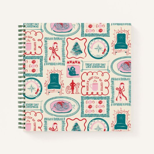 Carnet Motif d'icône Elf Holiday (Devant)
