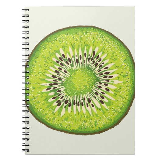 Carnet Motif d'illustration de tranche Kiwi (Devant)