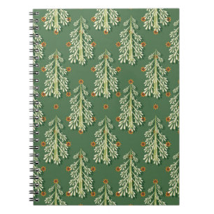 Carnet Motif d'illustration des arbres de Noël