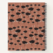 Carnet Motif d'illustration d'Ostrich personnalisé (Dos)