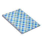 Carnet Motif d'impression à damiers jaune et bleu clair (Côté Droit)