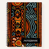 Carnet Motif d'impression africain moderne personnalisabl (Devant)