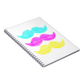 Carnet Motif d'impression de moustache couleur CMY (Côté Droit)