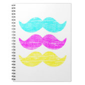 Carnet Motif d'impression de moustache couleur CMY (Devant)