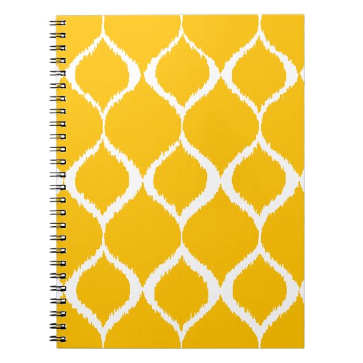 Carnet Motif d'impression tribal Ikat géométrique jaune o (Devant)