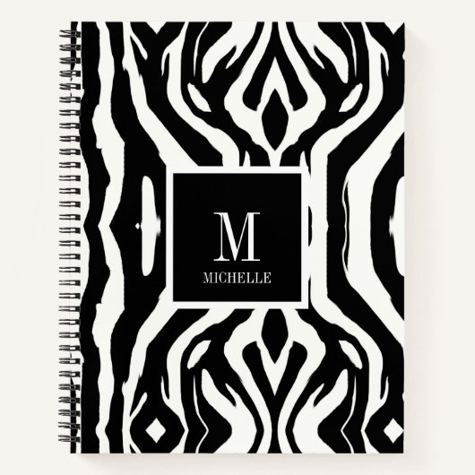 Carnet Motif d'impression Wild Custom Zebra (Devant)