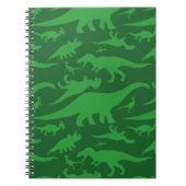 Carnet Motif Dinosaur Vert (Devant)