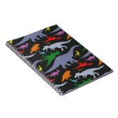 Carnet Motif Dinosaure coloré (foncé) (Côté Droit)